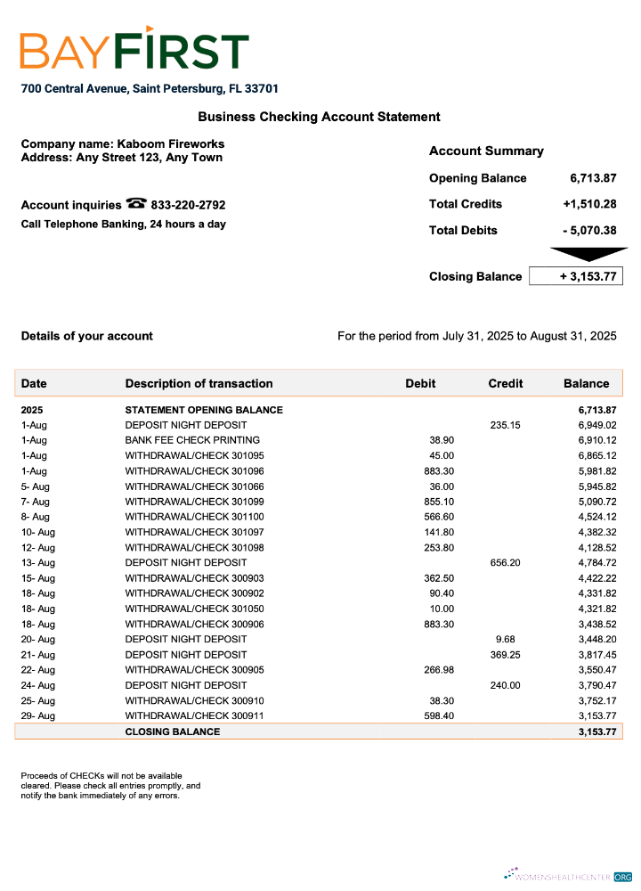 Download USA Bay First organization statement Word and PDF template Photoshop template
